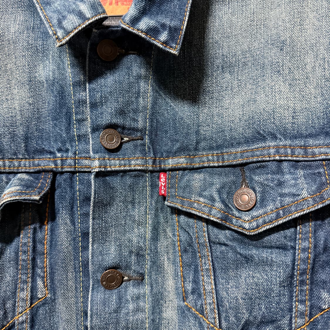 리바이스 오리지널 인디고 블루 워싱 데님 트러커 상품이미지5
