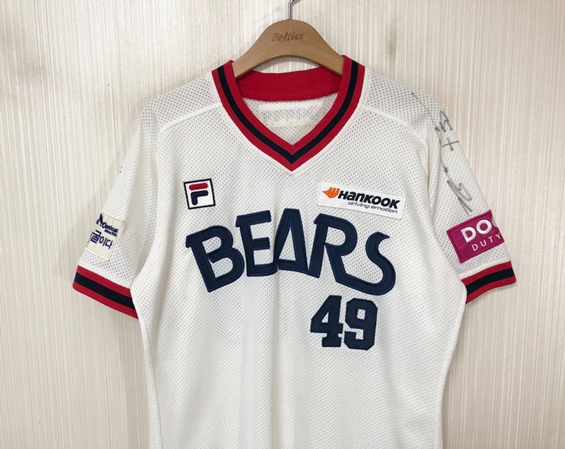 KBO 필라 두산베어스 어센틱 올드 홈유니폼/져지 100 #49 민병헌 상품이미지2