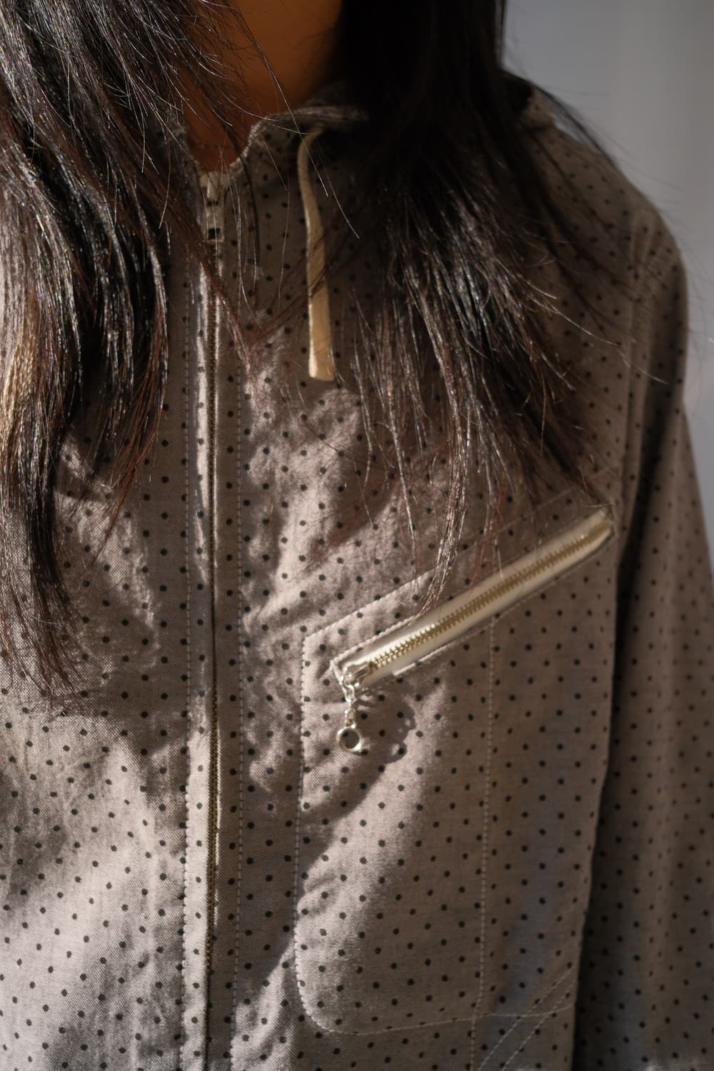 Dot pocket hood zip-up jacket 상품이미지2