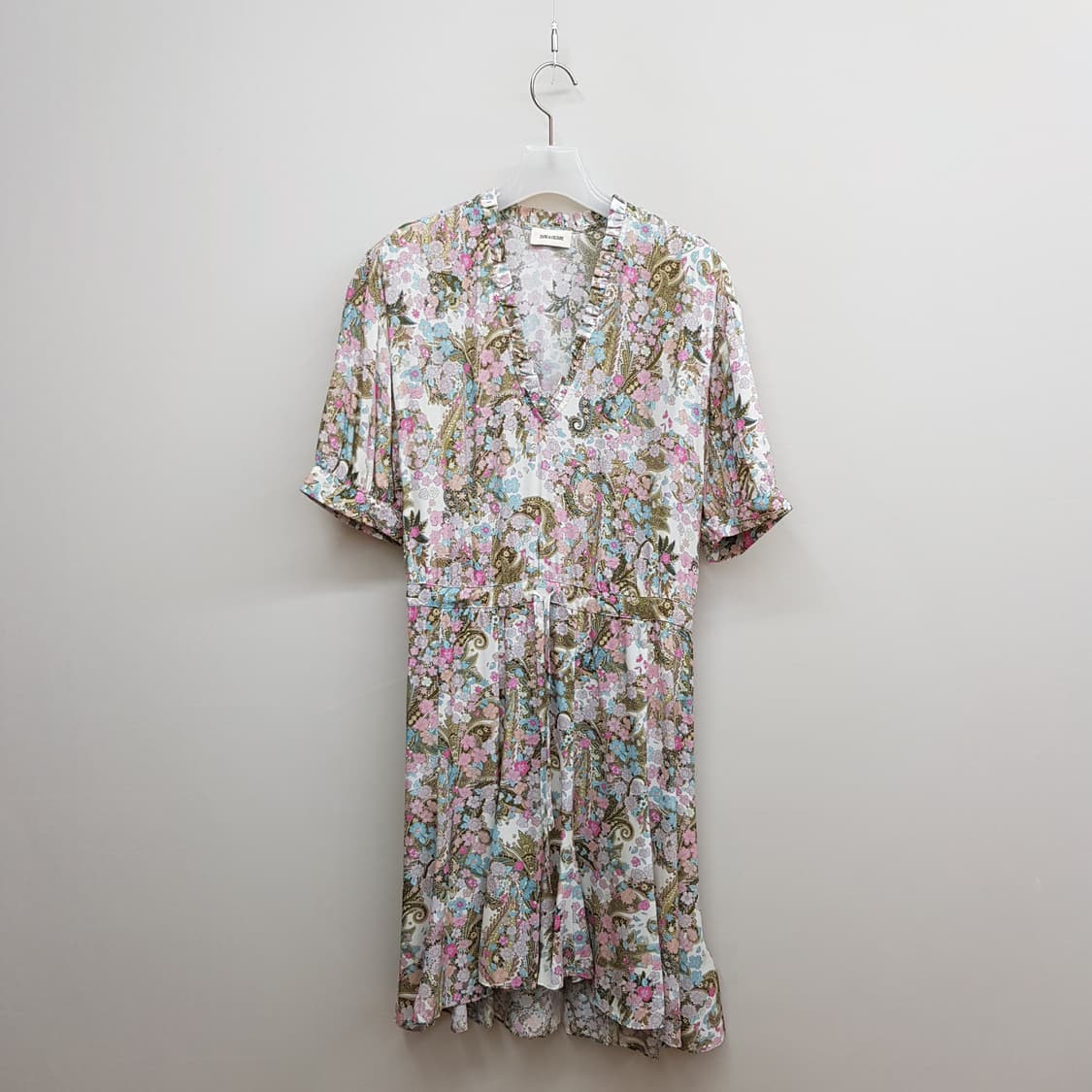 쟈딕앤볼테르 YOKO 플라워 브이넥 원피스  XS사이즈 상품이미지2