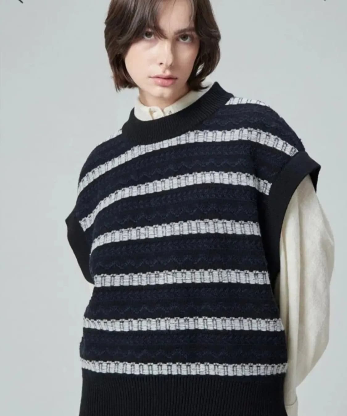 SYSTEM 시스템 오버핏 니트 베스트 F 상품이미지5