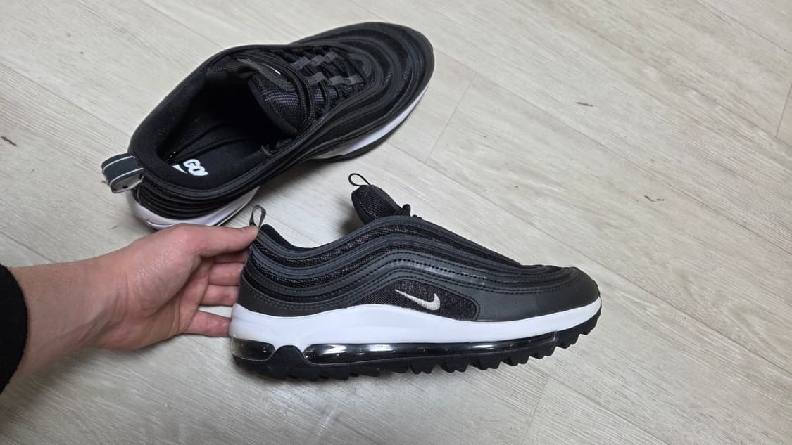 나이키 정품 에어맥스 97 골프 블랙 250mm 상품이미지1