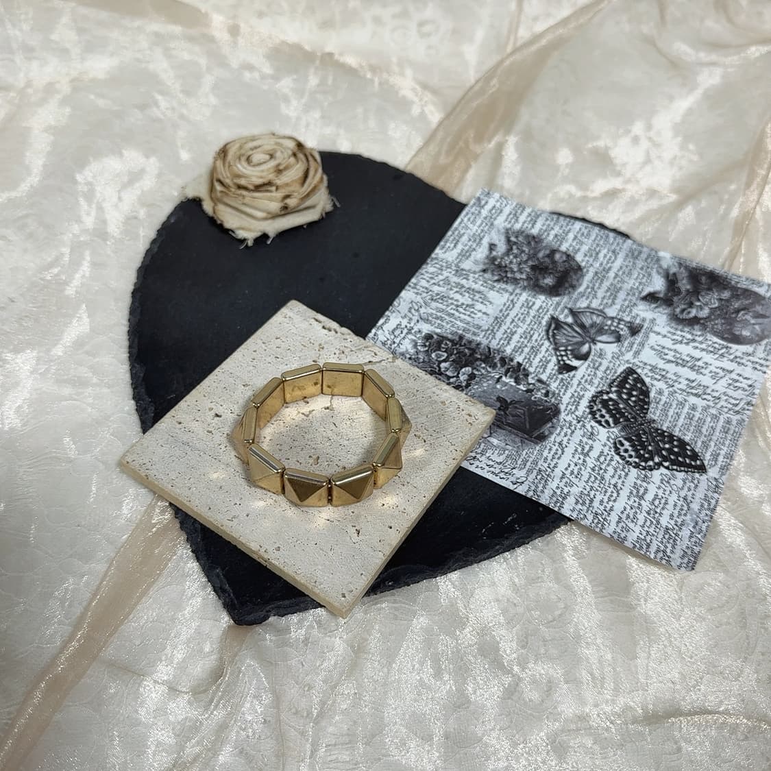 빈티지 리벳 밴딩 팔찌 상품이미지1