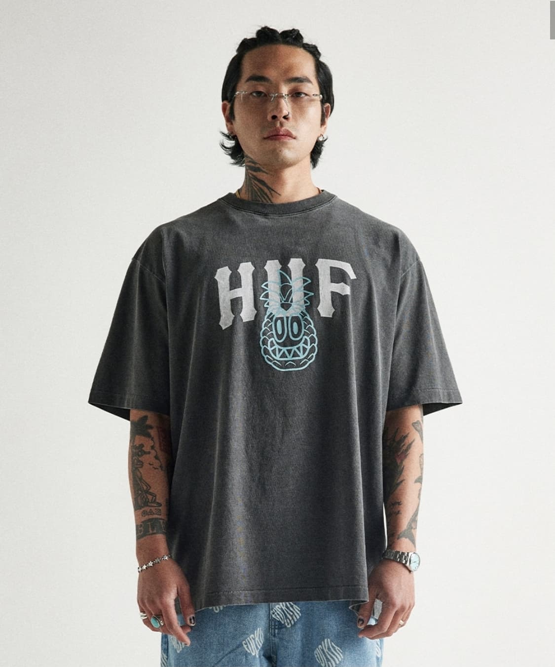 새상품 허프레디 HUF X REDDY PINNACLE TEE 차콜 XL 상품이미지1