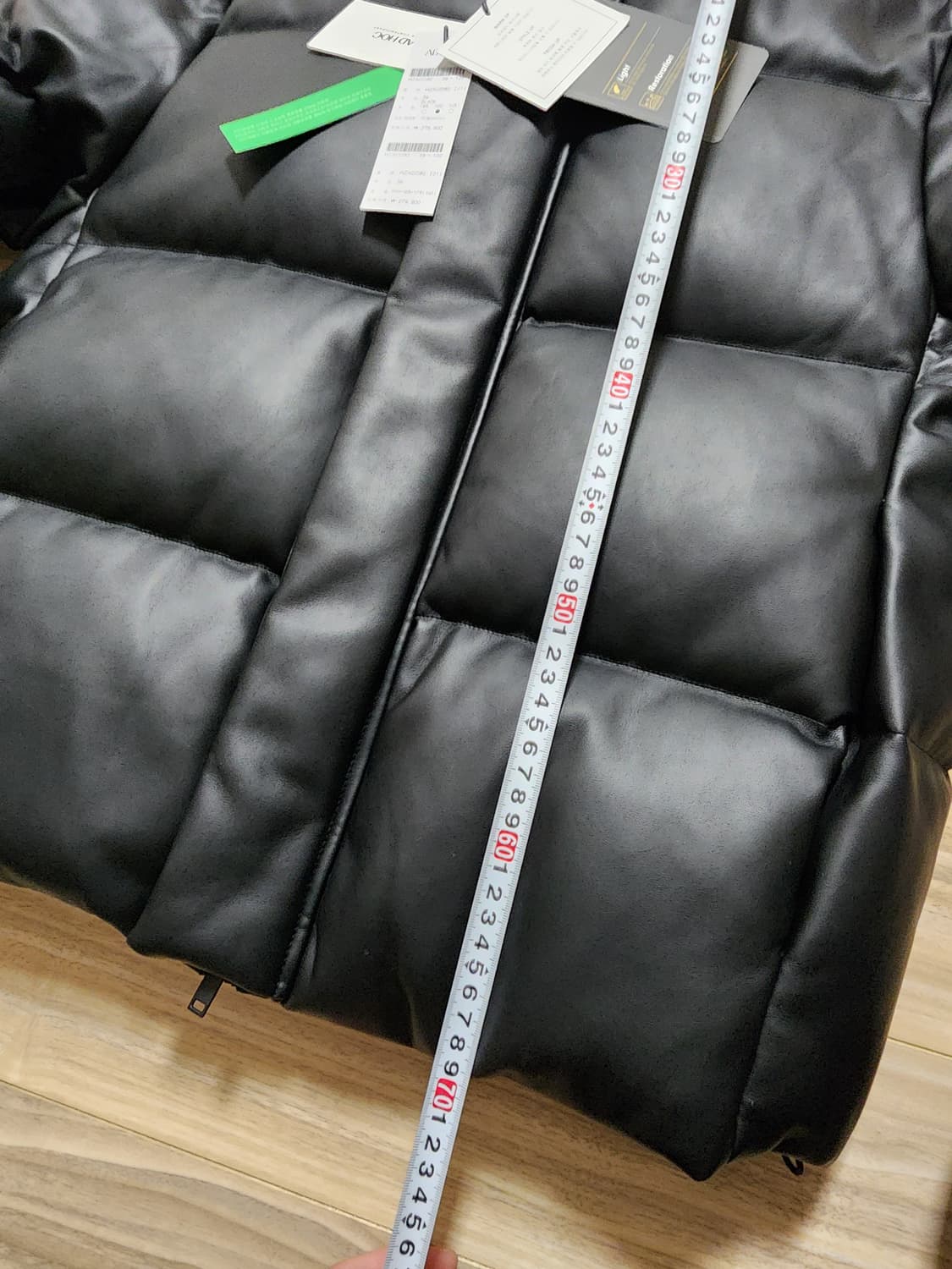 애드호크레더덕다운점퍼블랙가죽패딩100사이즈 상품이미지7