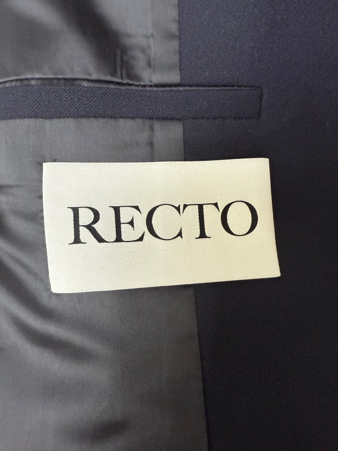 (24FW새상품급) 렉토 울 블랜드 숏 자켓 네이비(L) 상품이미지3