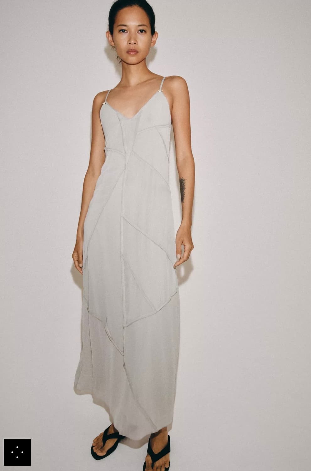 자라 ZARA COMBINED MIDI DRESS 상품이미지1