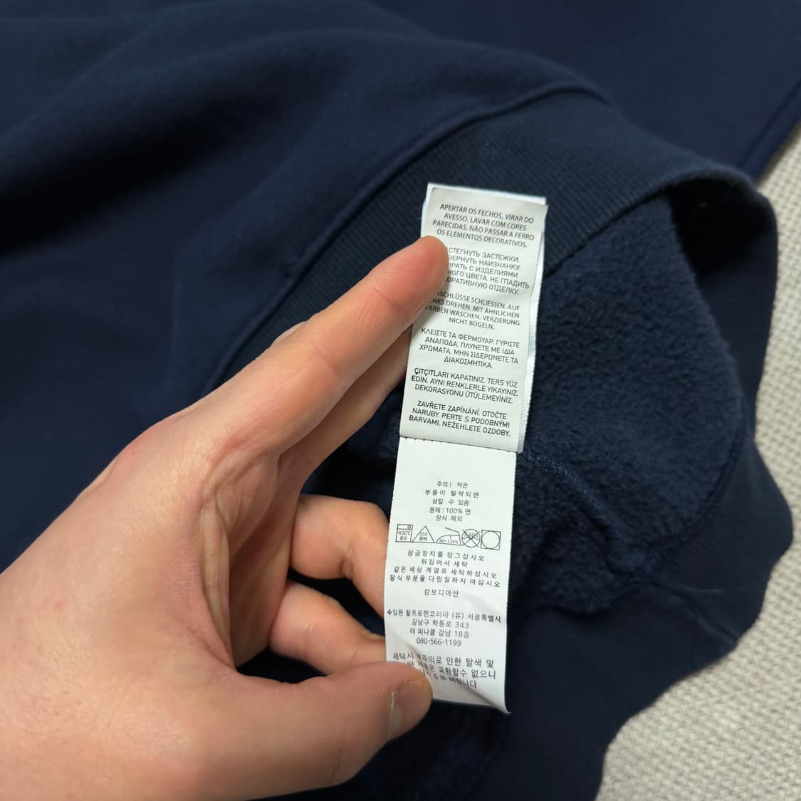 폴로 랄프로렌 기모 네이비 맨투맨 상품이미지4