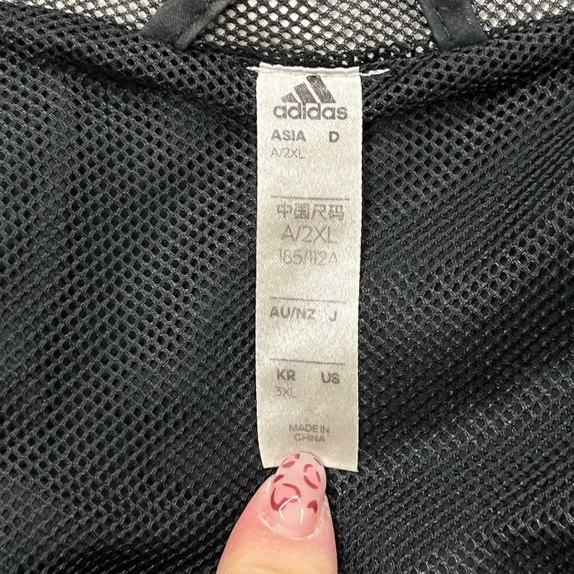 [정품/3XL] 아디다스 3선 후드 바람막이 블랙 b8 상품이미지5
