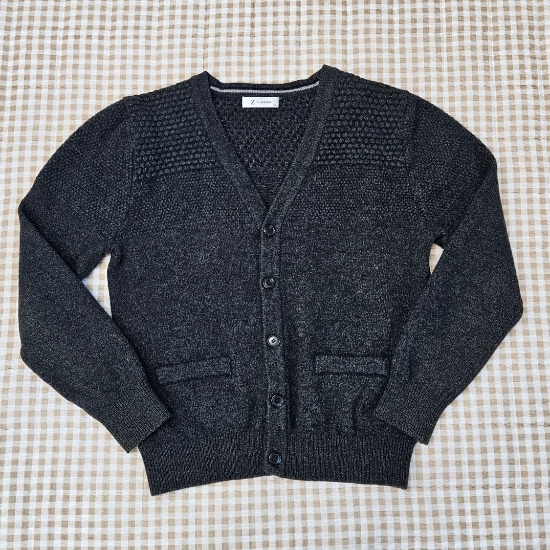 지오지아 울 니트 브이넥 가디건 남자100 상품이미지1