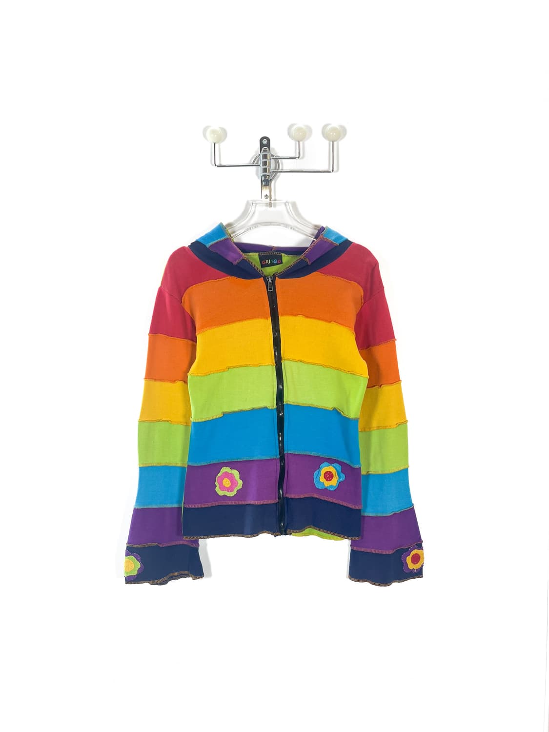 빈티지 패치워크 후드 집업 상품이미지1