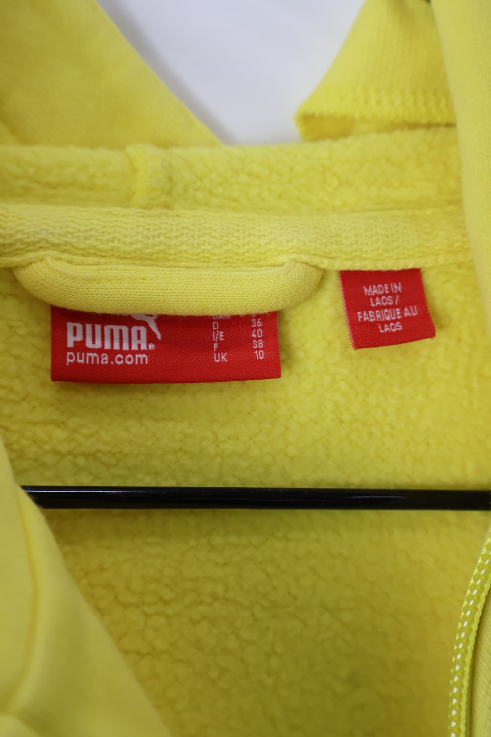 Puma Yellow Spellout Logo Zip Up Hoodie 상품이미지9