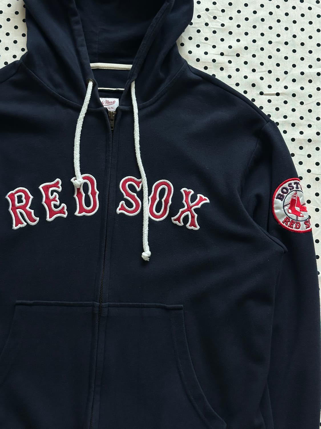 미첼엔네스 보스턴 레드삭스 후드집업 네이비  상품이미지2