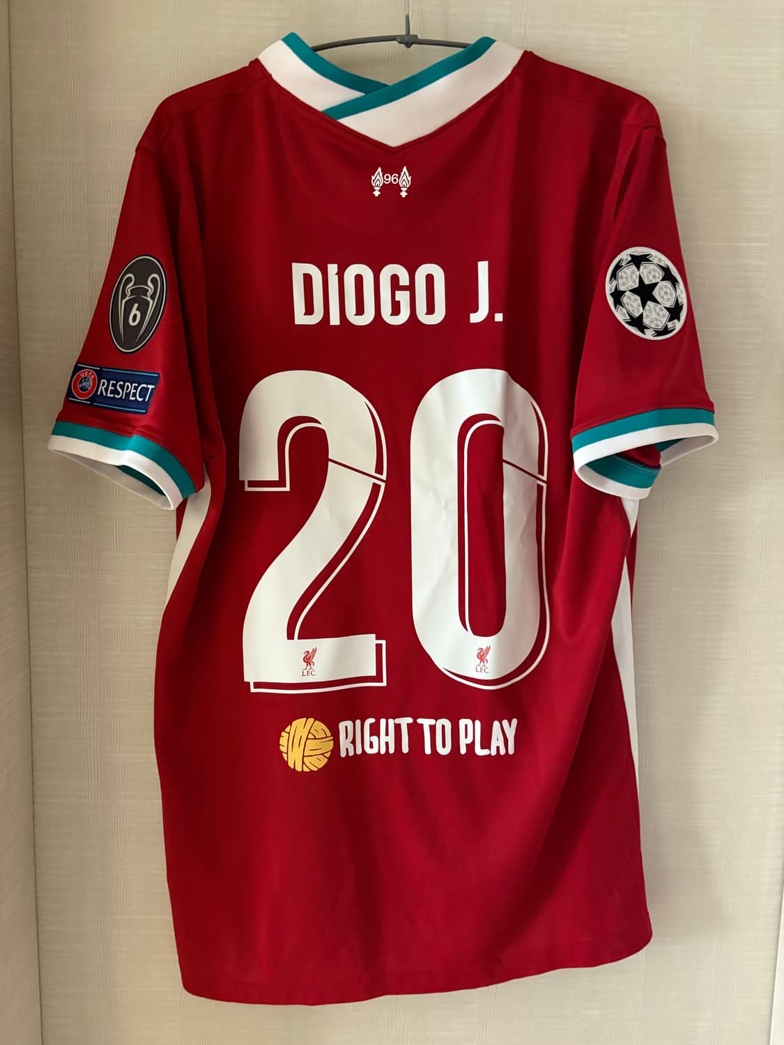 20-21 리버풀 챔스 디오구 조타 홈 유니폼 정품 상품이미지1