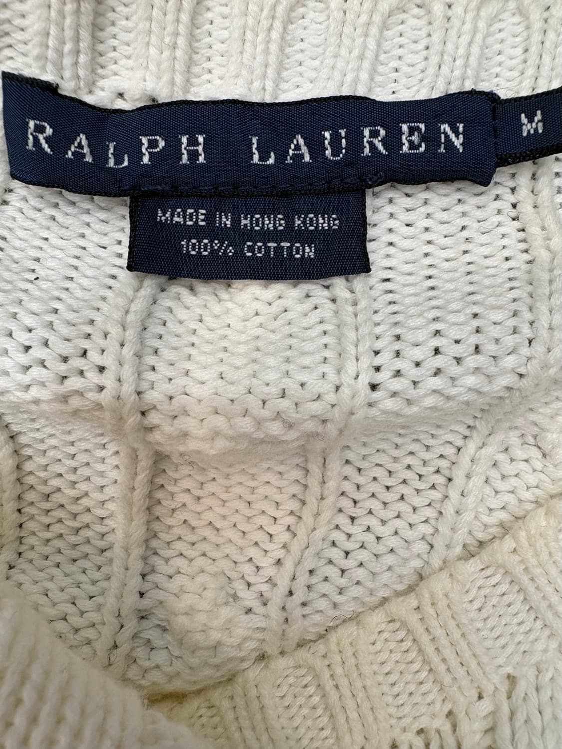 폴로 랄프로렌 케이블 니트 화이트 상품이미지7