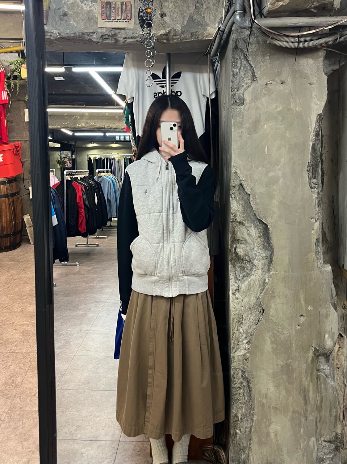 폴로 랄프로렌 후드 베스트 자켓 그레이 M #csz2843 상품이미지2