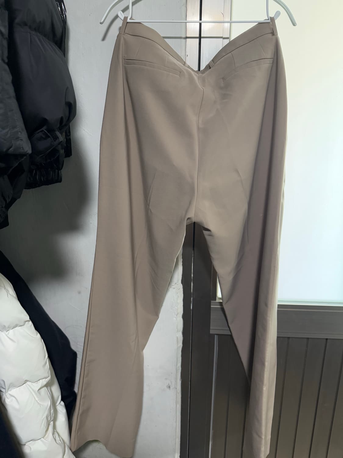 Citify 짙은 베이지색 와이드 슬랙스 34 상품이미지2