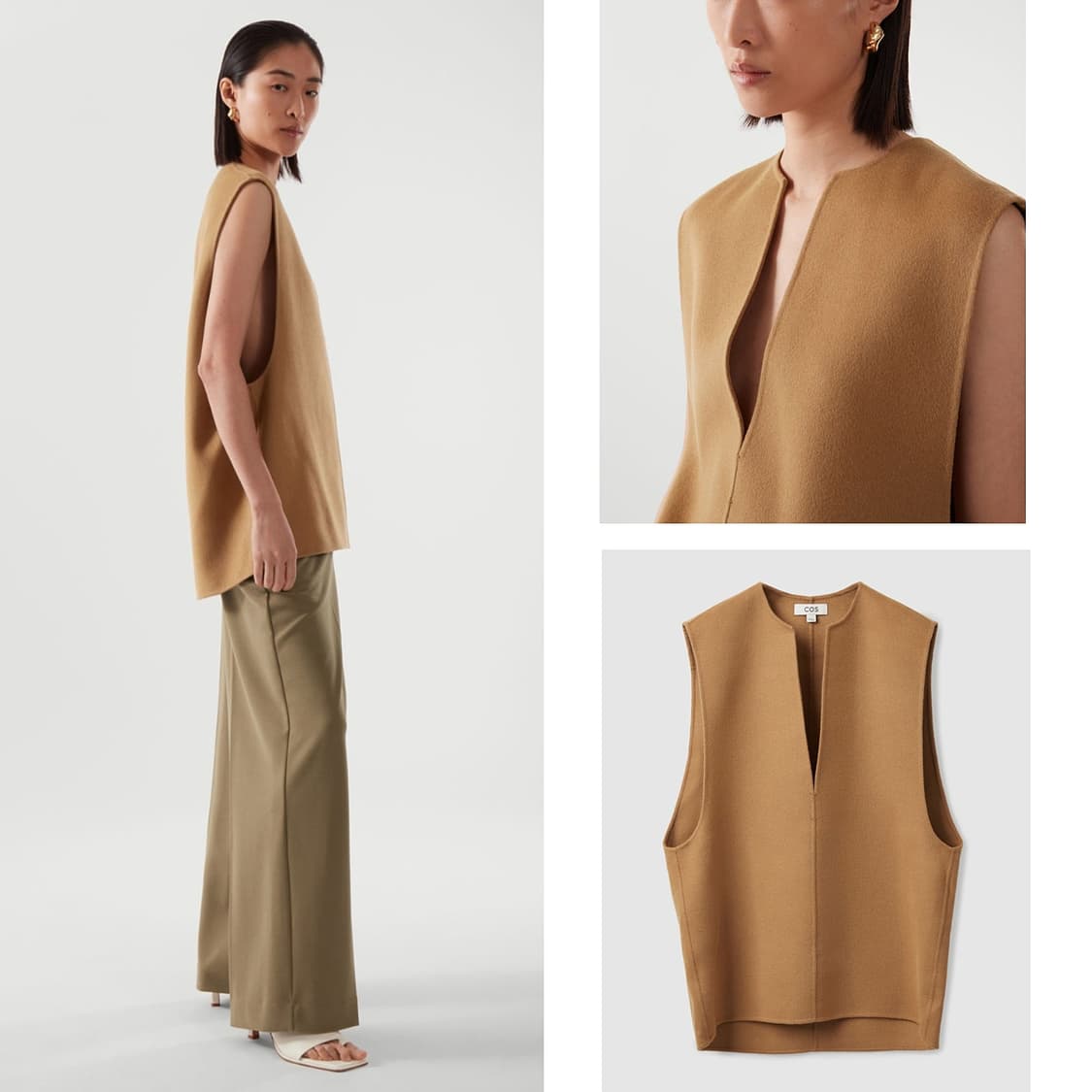 코스 COS 브이넥 슬리브리스 탑 상품이미지2