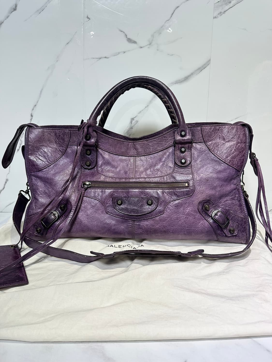 [A 정품] 발렌시아가 시티 모터백 파트타임 퍼플 상품이미지9