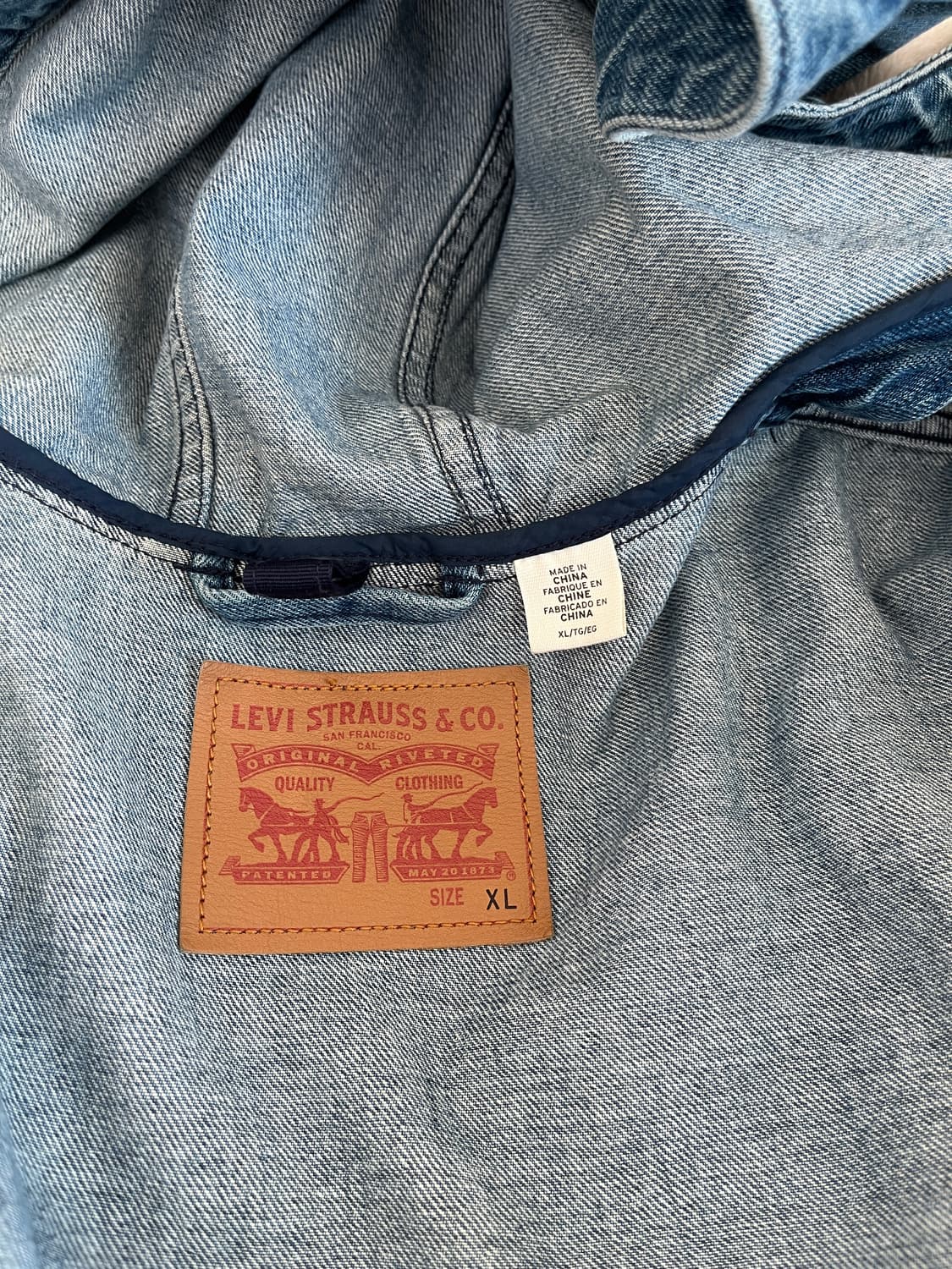 리바이스 데님 야상 후드 롱자켓 XL 상품이미지3