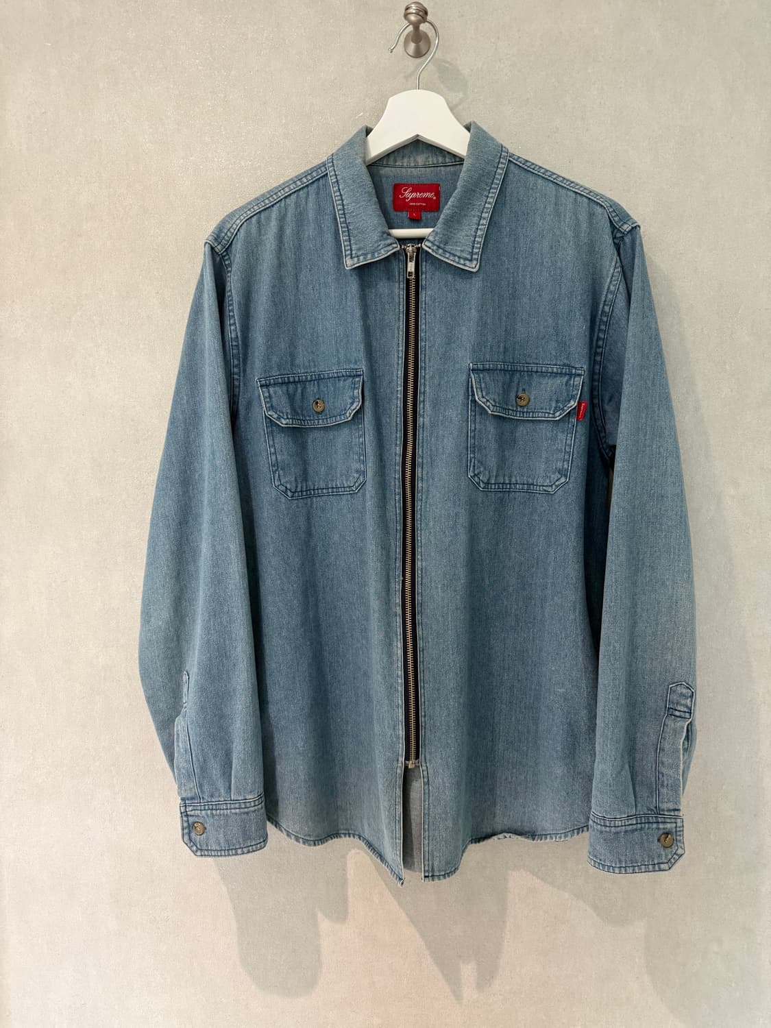 [L] 16ss denim zip shirts 상품이미지3