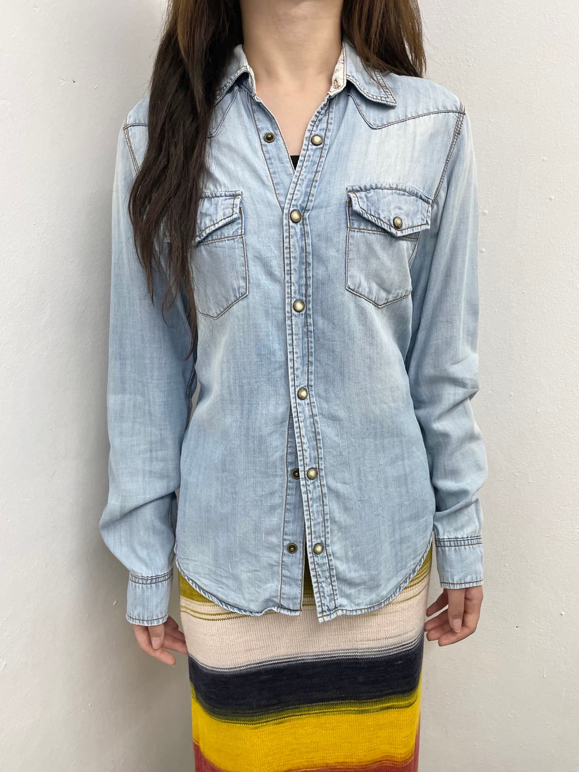 하구미 무지개떡 니트 크로셰 스커트 상품이미지2