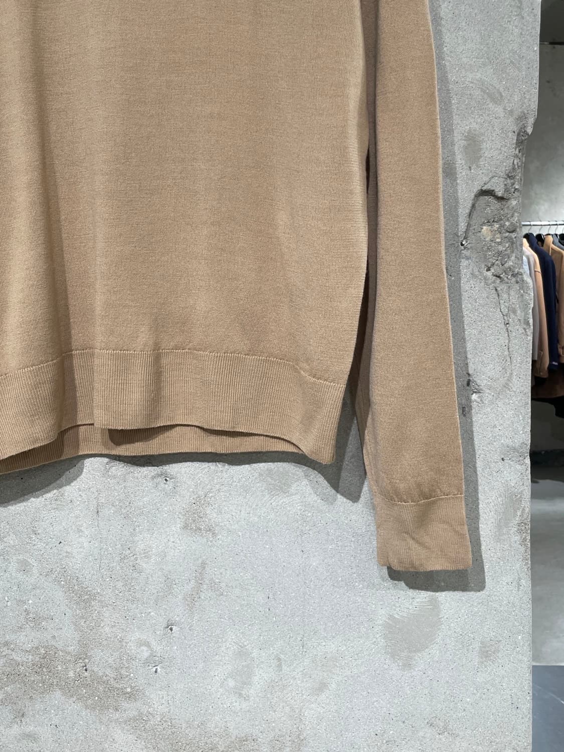 메종 키츠네 베이지 폭스 로고 울 니트 상품이미지5