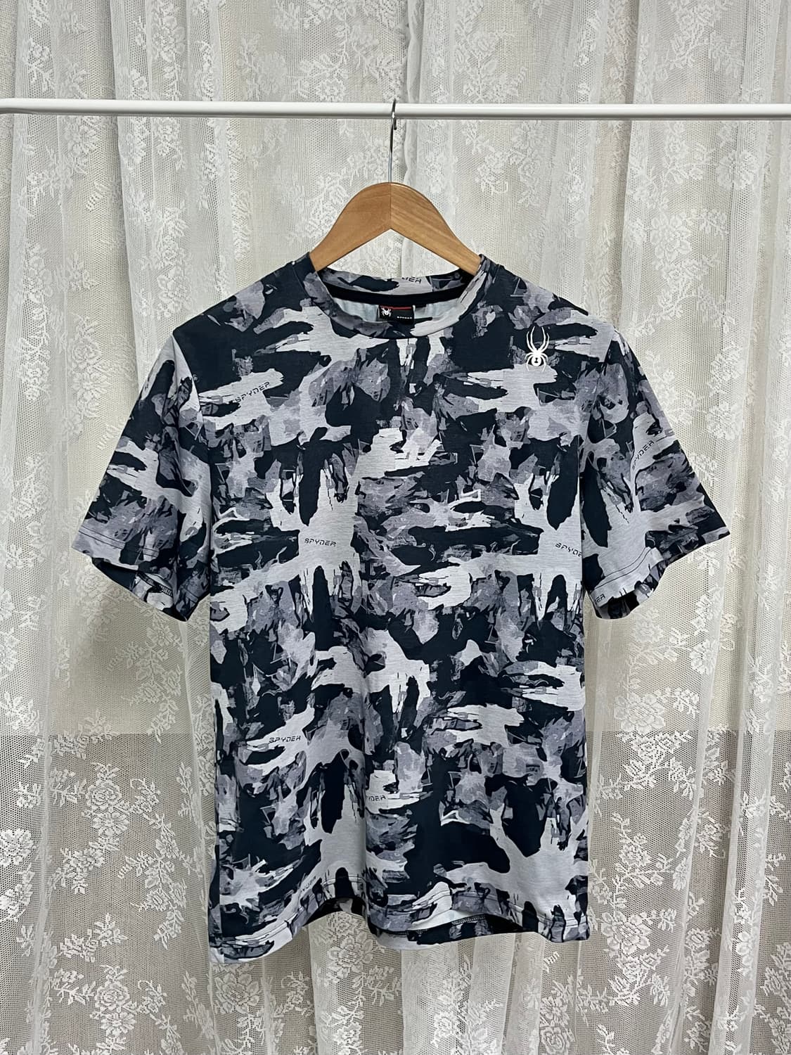 L) 스파이더 그래픽 반팔 티셔츠 그레이 상품이미지1