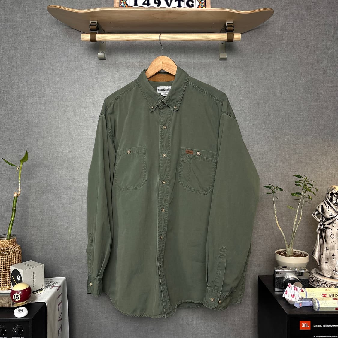 칼하트 가죽탭 셔츠 상품이미지2