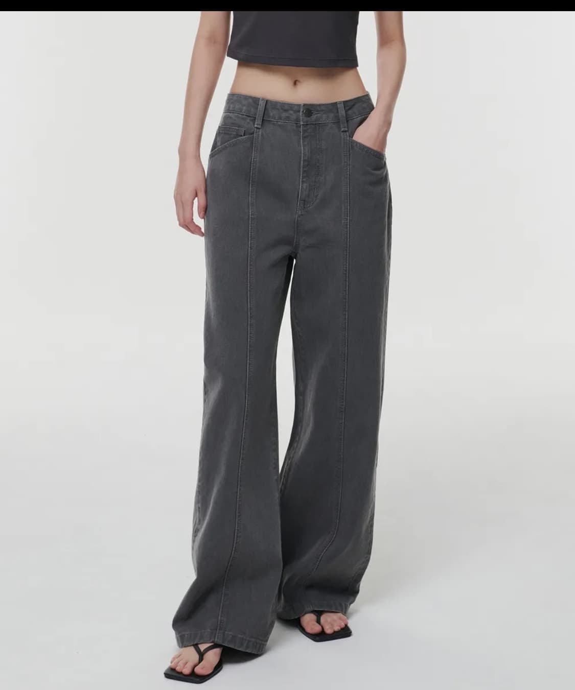 무신사 스탠다드 우먼 패널와이드팬츠 상품이미지1