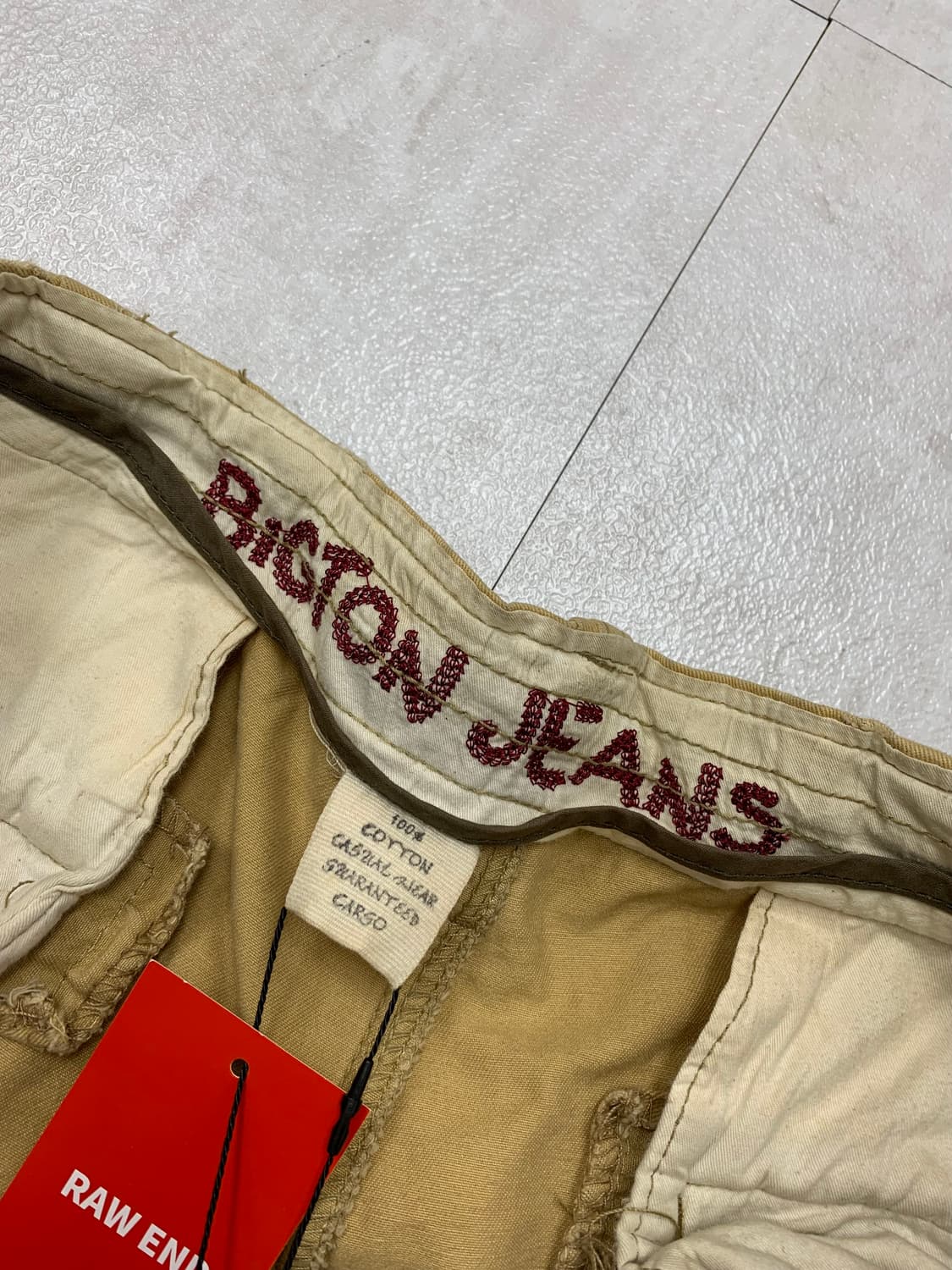 Bigton jeans 베이지 카고 팬츠 상품이미지5
