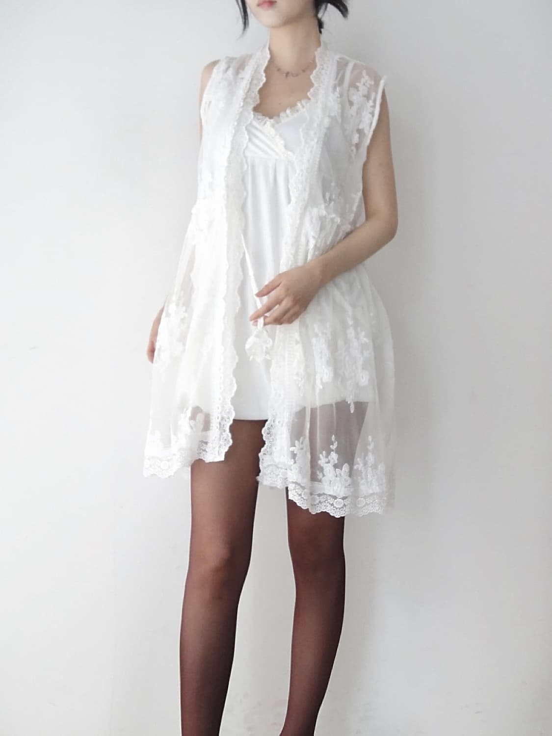 Muse lace layer top & ops 상품이미지3