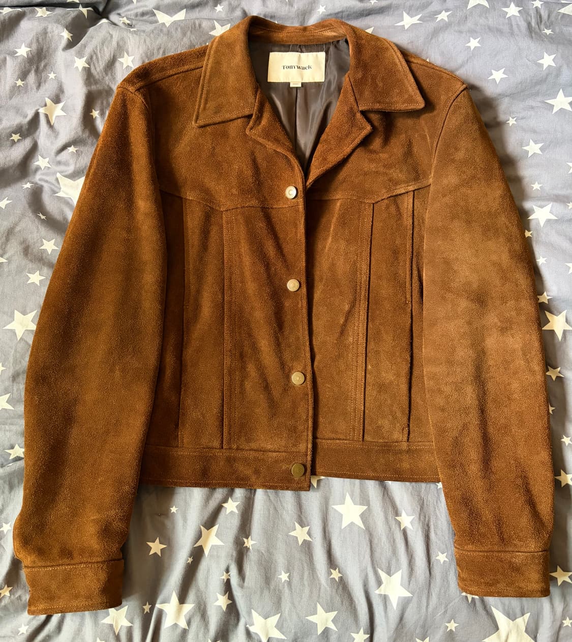 [M] 토니웩 스웨이드 트러커 카멜 상품이미지1