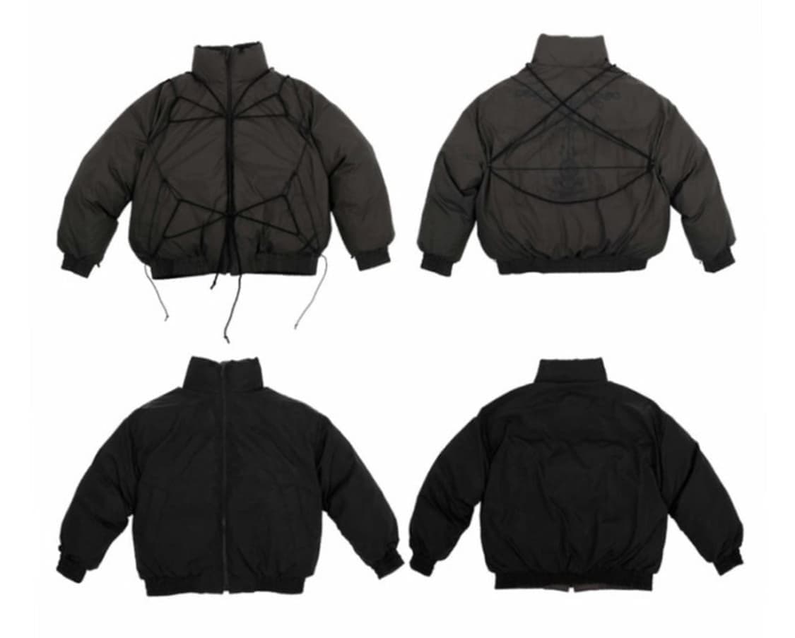 오호스 리버시블 타이 웰론 패딩 블랙 상품이미지1