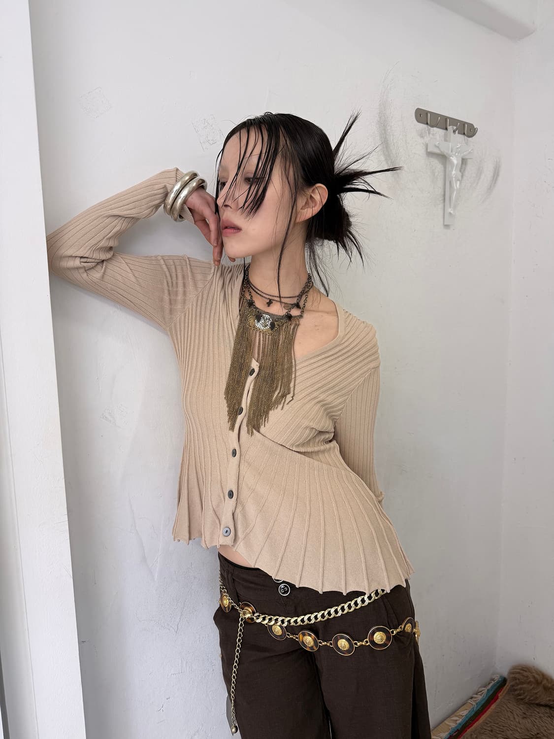 pleats cardigan 상품이미지1