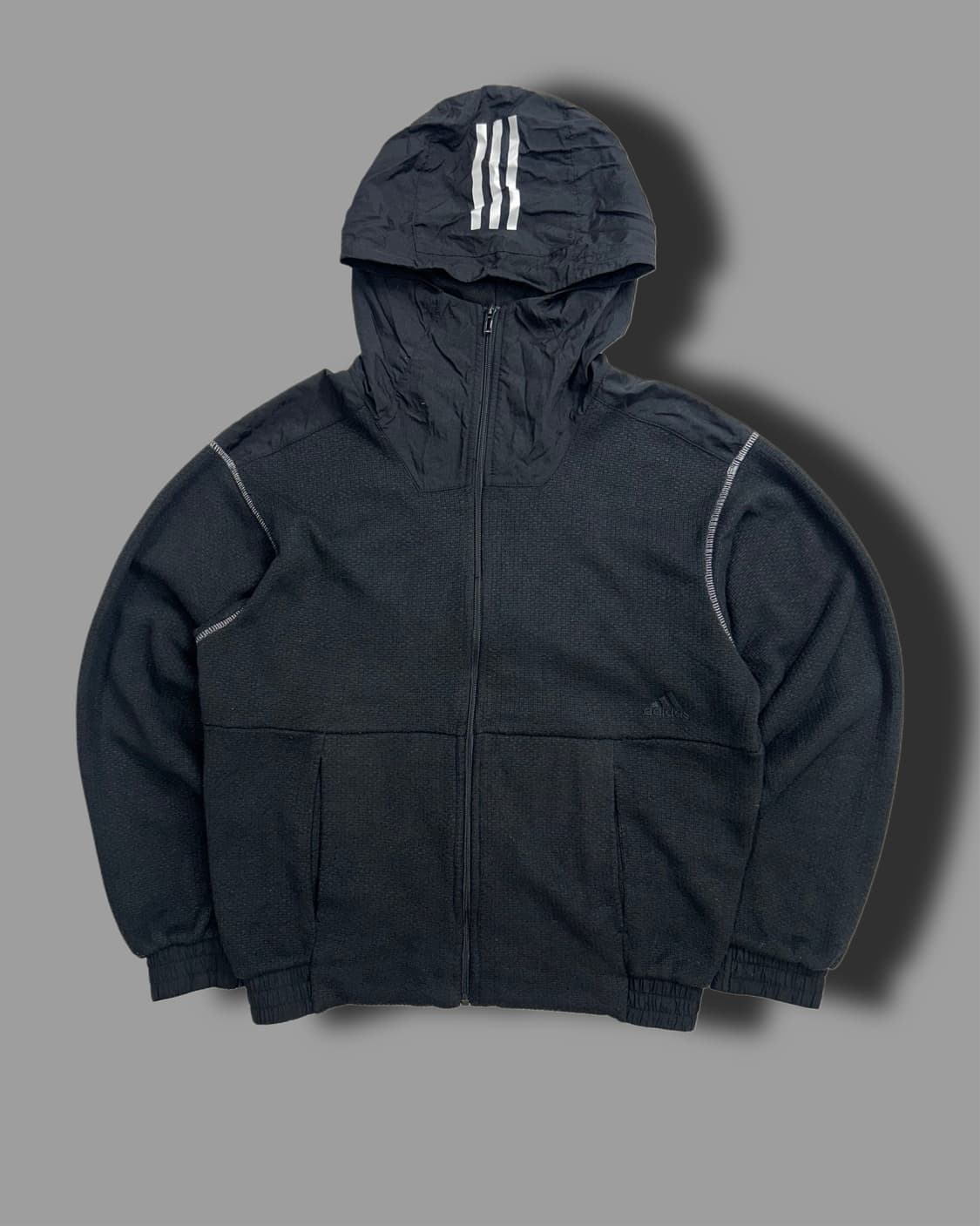 아디다스 니트 후드 집업 M 상품이미지4