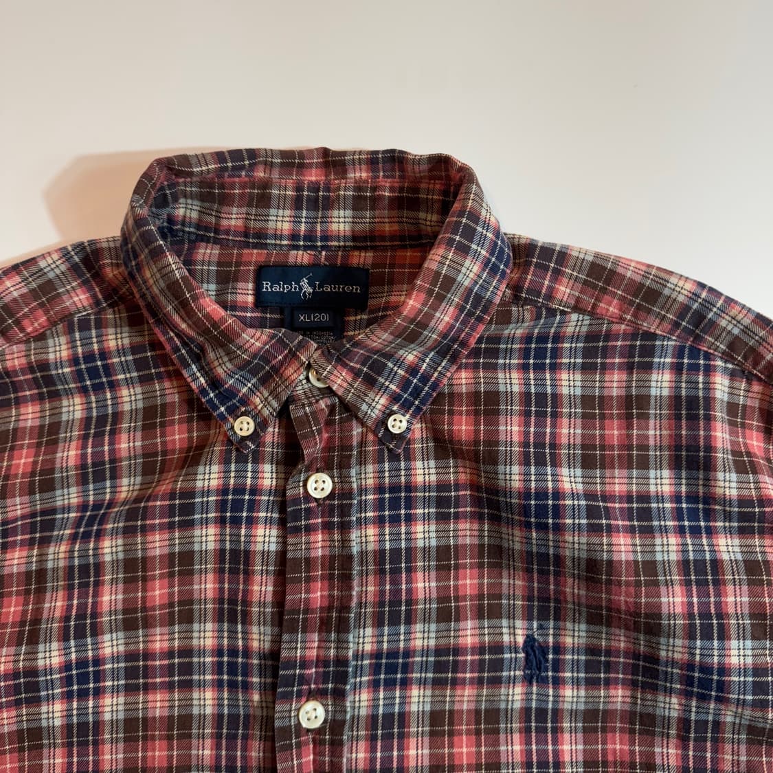 폴로 랄프로렌 레드 체크 버튼다운 셔츠 상품이미지2