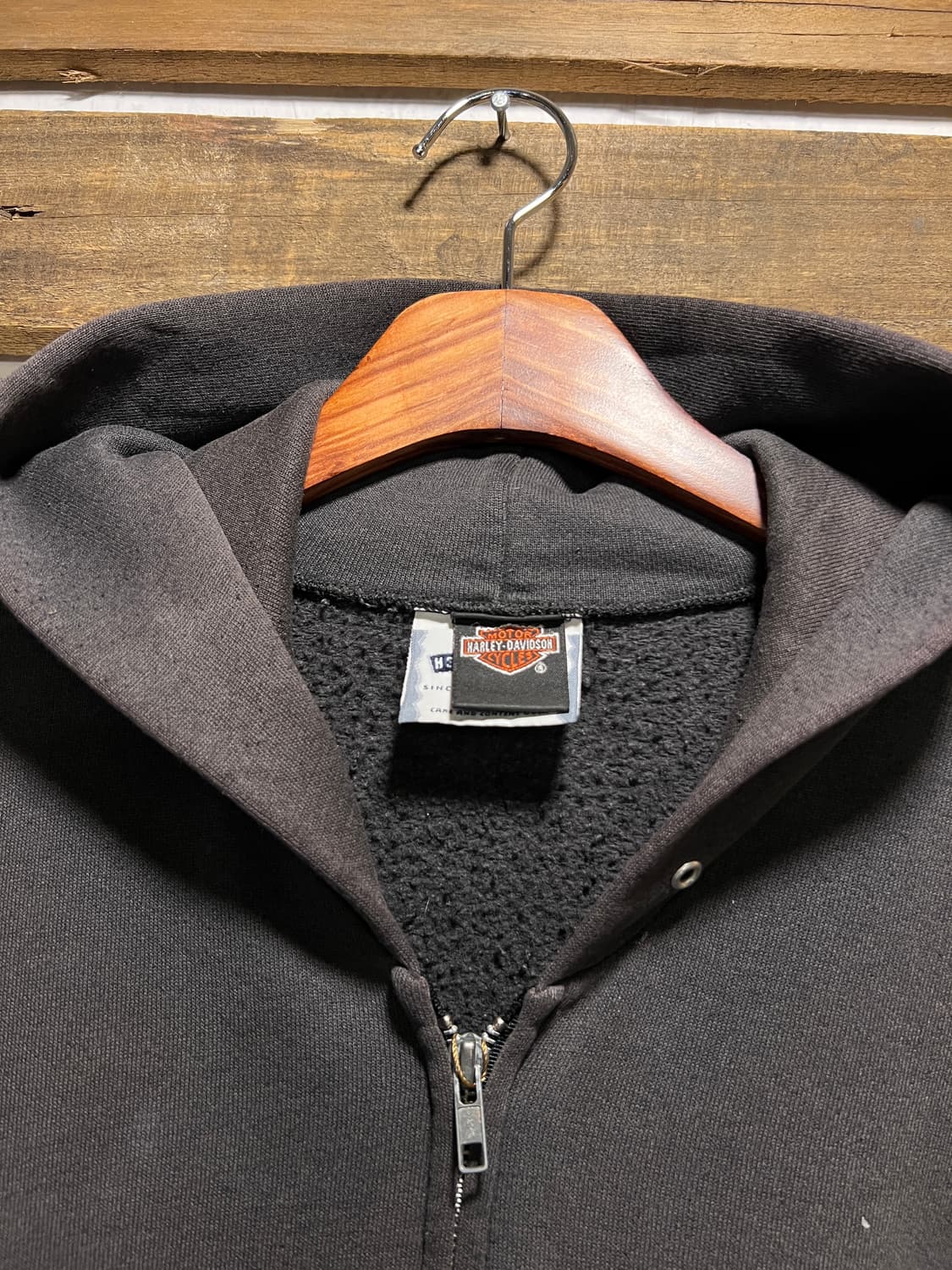 [XL]00's 할리데이비슨 사우스 다코타 빈티지 데미지드 후드 집업 상품이미지2