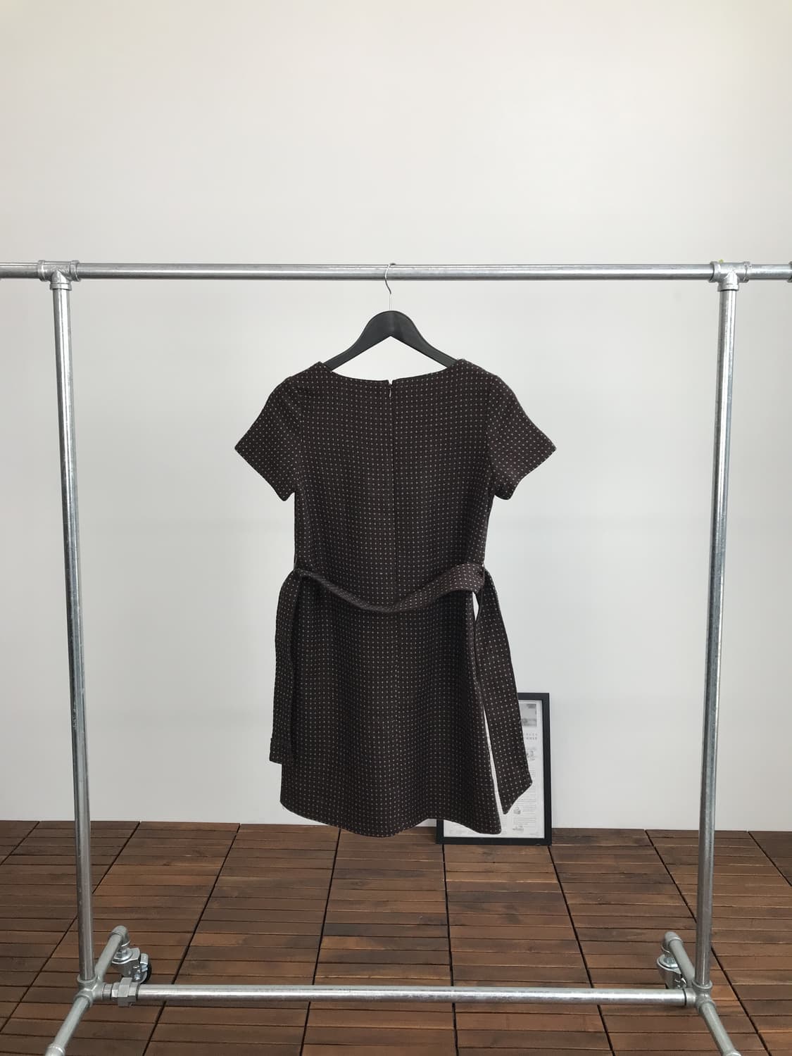 Jpn Brown Mint Polka Dot Mini Dress 상품이미지4