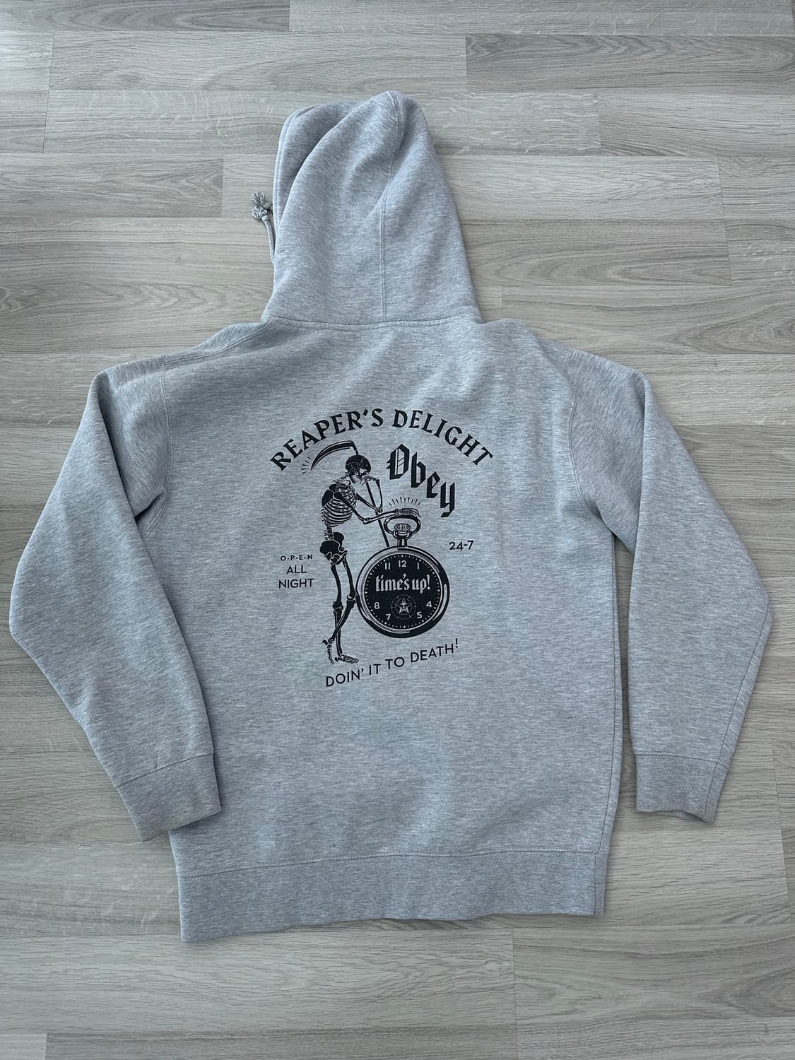 (M) 오베이 REAPER’S DELIGHT 그레이 후드집업 상품이미지2