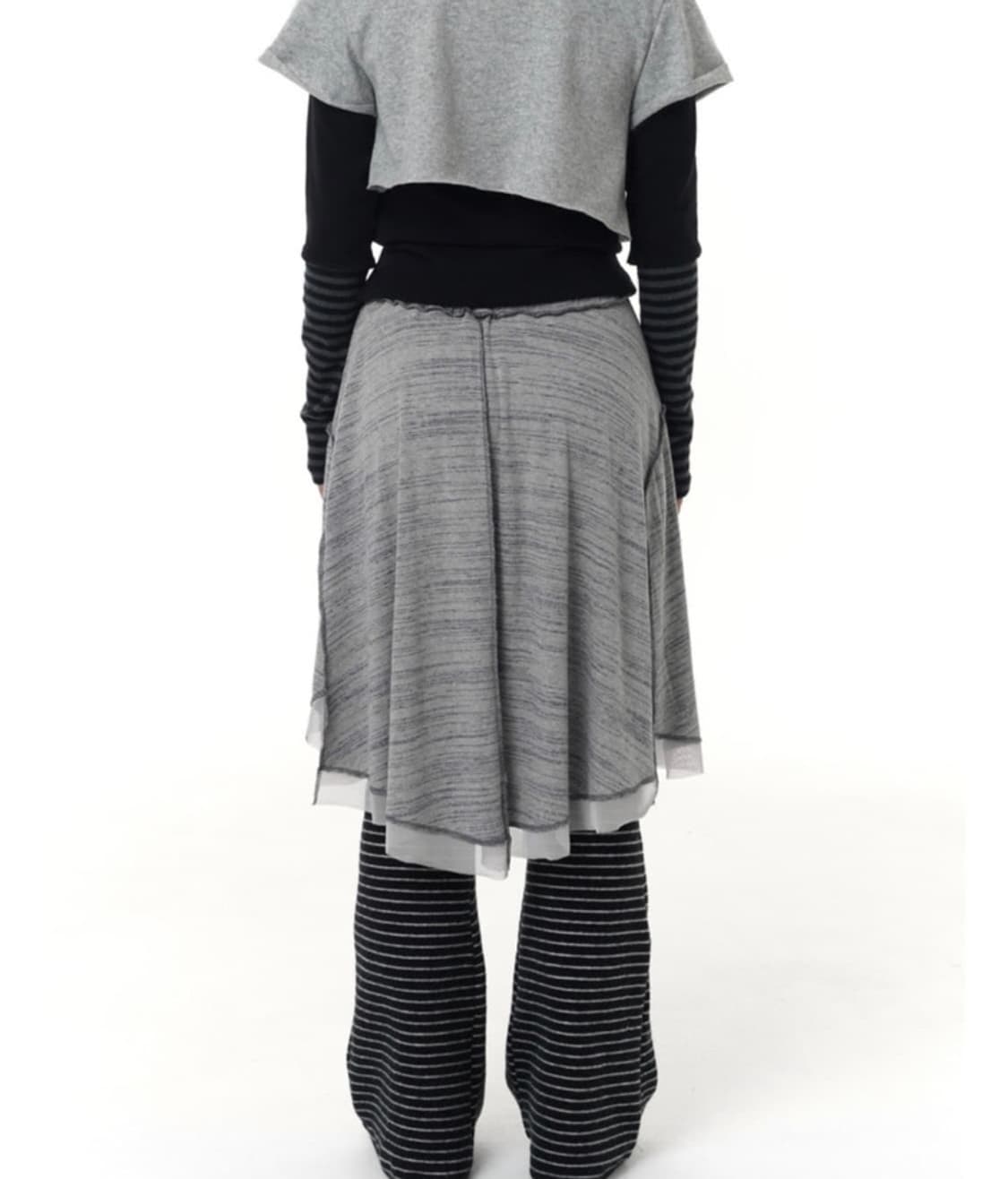 새제품 Cozy flare skirt_dusty grey 상품이미지3