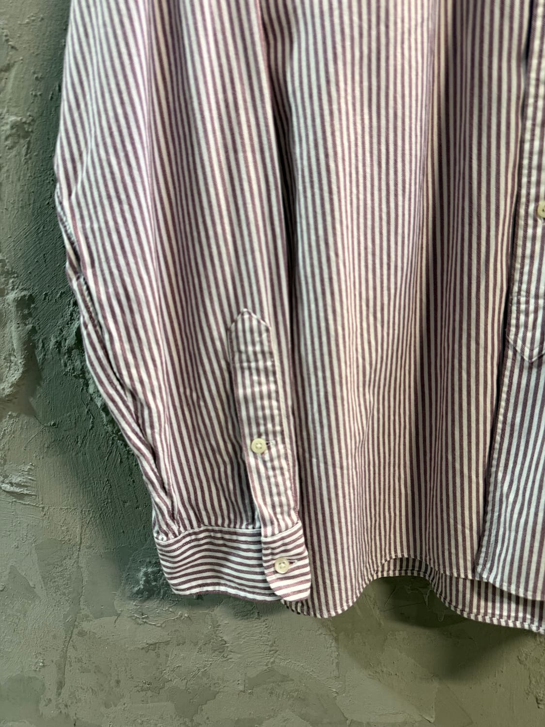 XXL 랄프로렌 클래식핏 포켓 자수 스트라이프 셔츠 퍼플화이트 상품이미지2