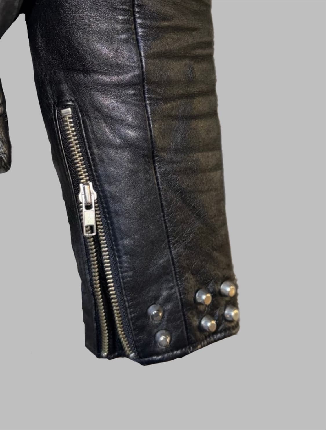 재팬 스터드 더블카라 카우레더 쟈켓 상품이미지7