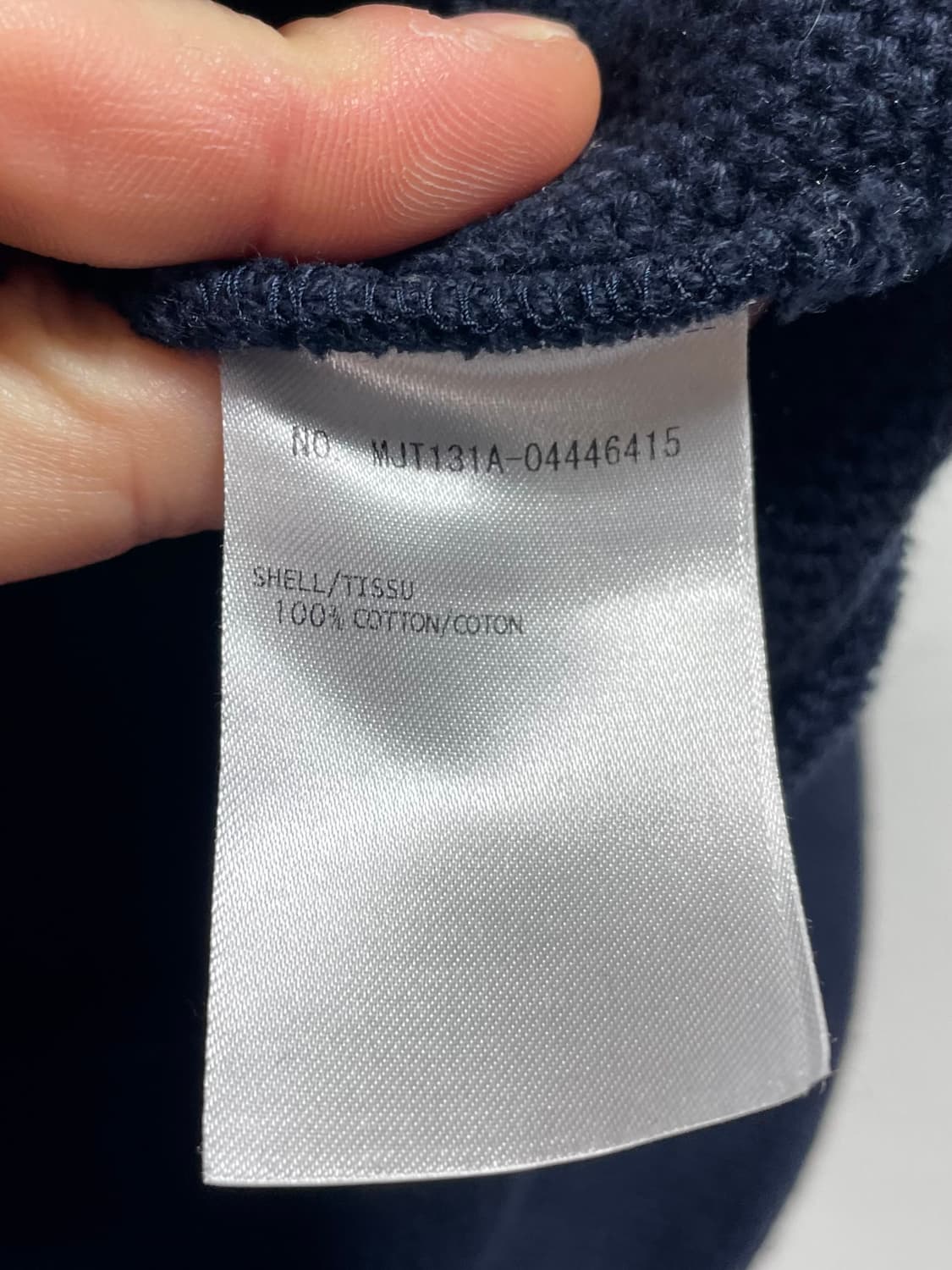 톰브라운 사선완장 네이비 니트 후드티 (on.149)  상품이미지7