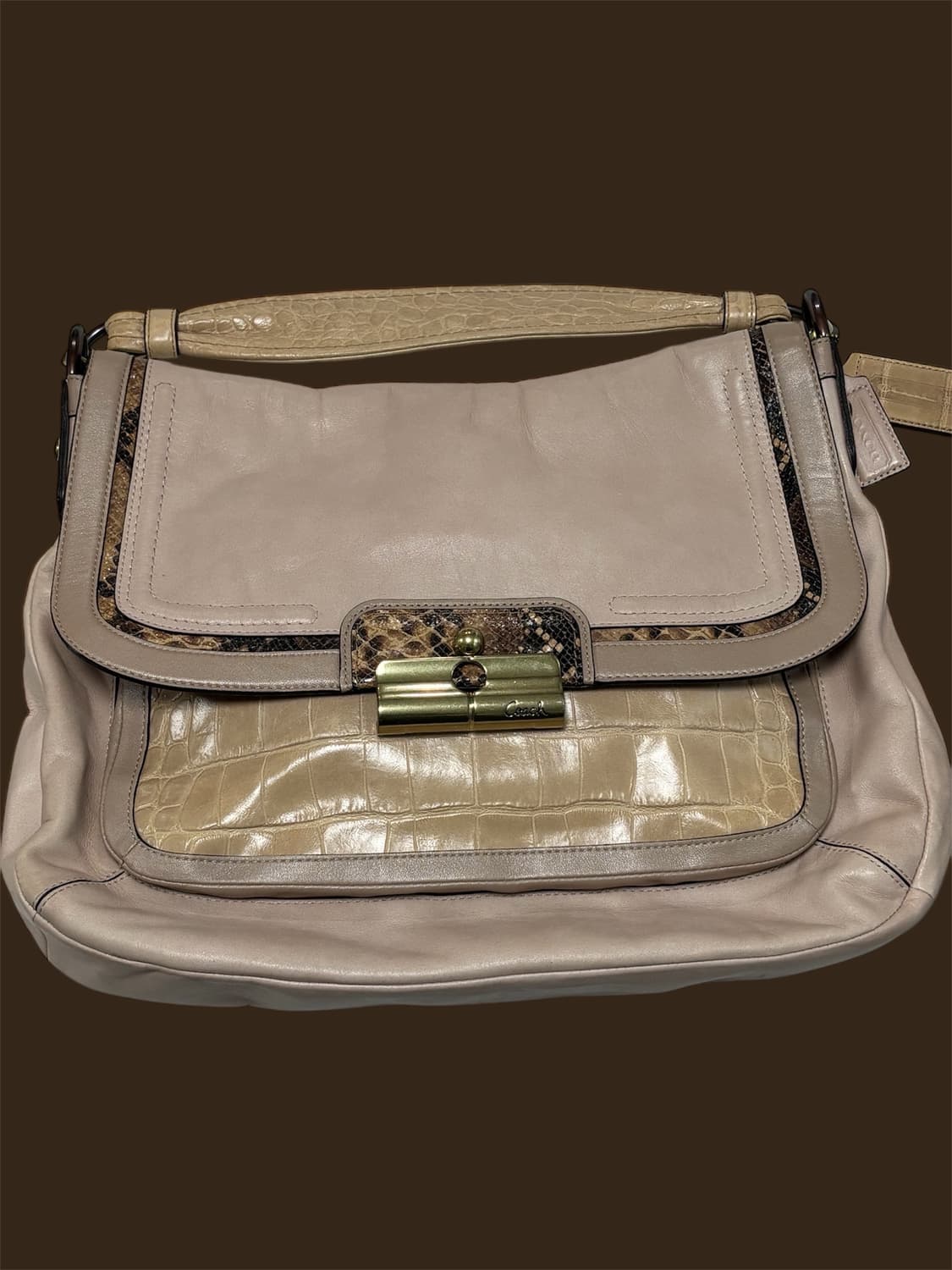 COACH 코치 가죽 숄더백 / 크로크 엠보 가죽 (정품) 상품이미지1