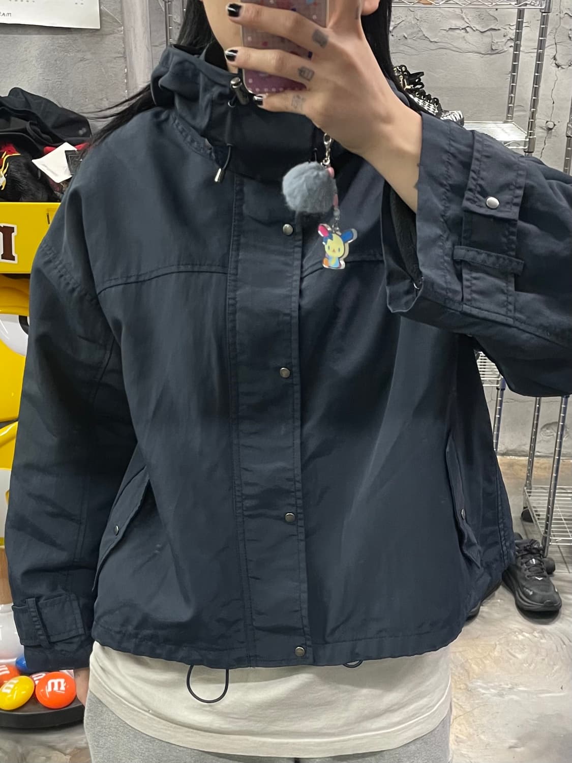 빔즈 크롭 하이넥 후드 자켓 상품이미지9