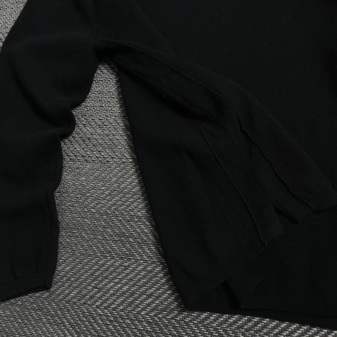 지오지아 캐시미어 블랙 미니멀 폴라 니트o 4034 상품이미지4