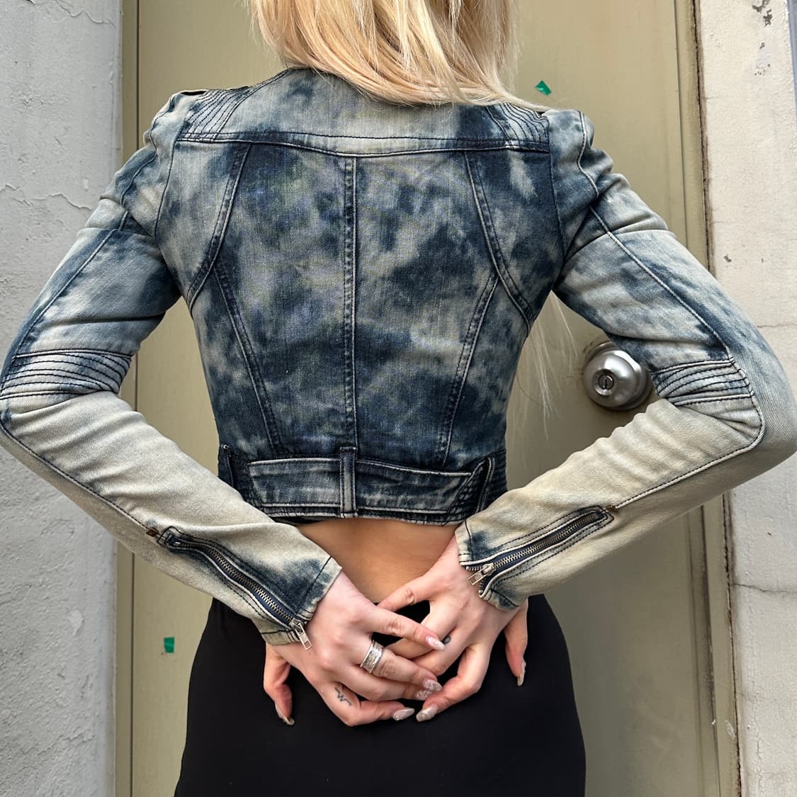 2000s LESHOP JEAN 크롭 데님 자켓 상품이미지10