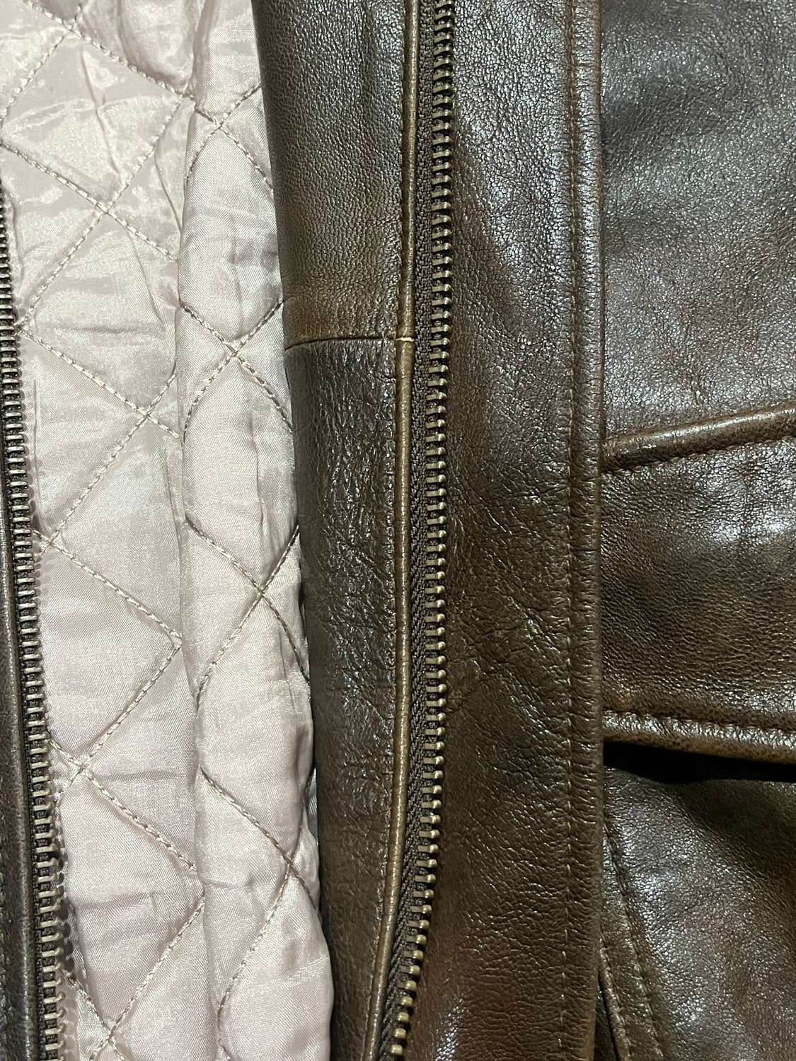 쿠어 베지터블레더 a-2 자켓 브라운 S 상품이미지2