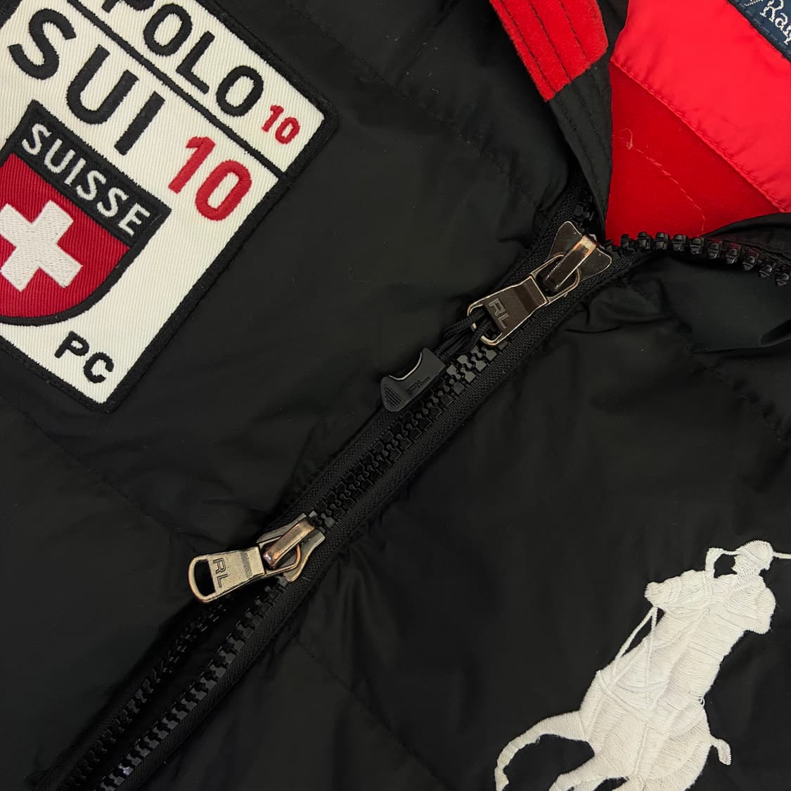 Polo  폴로 랄프로렌 자수 스위스 블랙 푸퍼 베스 트 패딩 상품이미지6